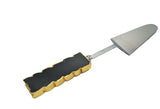 GemStone Cake Server with Gold Trim