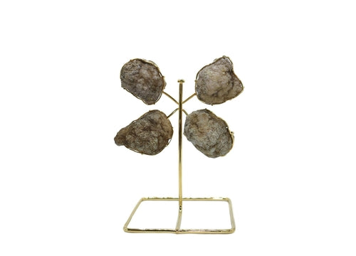 Quartz Geode on Wire Stand