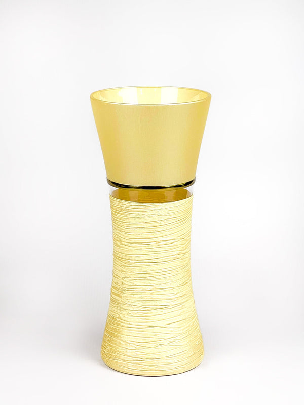 Decorative glass vase - Yellow